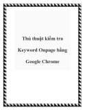 Thủ thuật kiểm tra Keyword Onpage bằng Google Chrome