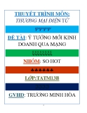 Tiểu luận: Ý tưởng mới kinh doanh qua mạng