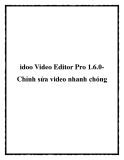 idoo Video Editor Pro 1.6.0 Chỉnh sửa video nhanh chóng