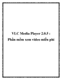 VLC Media Player 2.0.5 : Phần mềm xem video miễn phí