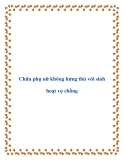 Chữa phụ nữ không hứng thú với sinh hoạt vợ chồng