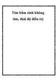 Tim bẩm sinh không tím, thái độ điều trị