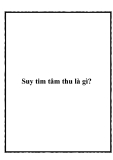 Suy tim tâm thu là gì?
