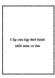 Cấp cứu kịp thời bệnh nhồi máu cơ tim