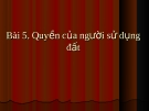 Quyền của người sử dụng đất 