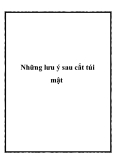 Những lưu ý sau cắt túi mật