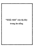 “Khắc tinh” của dạ dày trong ăn uống