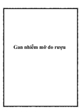 Gan nhiễm mỡ do rượu