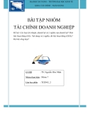 BÀI TẬP NHÓM TÀI CHÍNH DOANH NGHIỆP