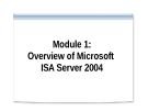 Module 1: Overview of Microsoft ISA Server 2004