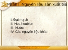 NGUYÊN LIỆU SẢN XUẤT BIA