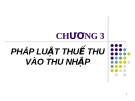 PHÁP LUẬT THUẾ THU VÀO THU NHẬP