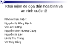 Liên Hiệp Quốc đe dọa hòa bình