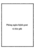 Phòng ngừa bệnh gout và béo phì