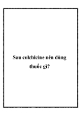 Sau colchicine nên dùng thuốc gì?