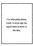 Các biện pháp phòng tránh và luyện tập cho người bệnh bị thoát vị đĩa đệm