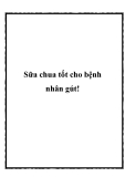 Sữa chua tốt cho bệnh nhân gút!