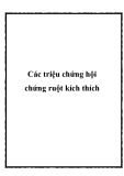 Các triệu chứng hội chứng ruột kích thích