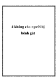 4 không cho người bị bệnh gút