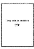 Tê tay chân do thoái hóa khớp