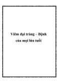 Viêm đại tràng – Bệnh của mọi lứa tuổi