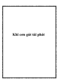 Khi cơn gút tái phát