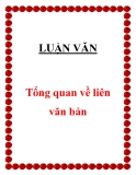 LUẬN VĂN "  Tổng quan về liên văn bản " 