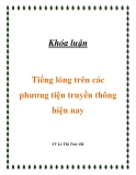 Khóa luận " Tiếng lóng trên các phương tiện truyền thông hiện nay "