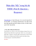 Nhận diện “bẫy” trong bài thi TOEIC  