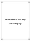 Dạ dày nhím có chữa được viêm loét dạ dày?