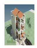 Thiết kế nhà 2,5 tầng trên đất 6m x 13m 