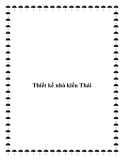 Thiết kế nhà kiểu Thái