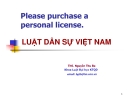 Bài giảng Pháp luật đại cương - Chương 6: Luật dân sự Việt Nam