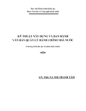 Ban hành văn bản quản lý hành chính nhà nước và kỹ thuật xây dựng