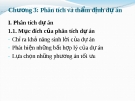 Phân tích và thẩm định dự án