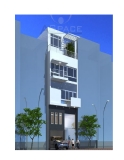 Xây nhà phố 3 tầng phong cách hiện đại 