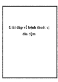 Giải đáp về bệnh thoát vị đĩa đệm
