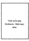 Viêm tuyến giáp Hashimoto - Bệnh nguy hiểmi