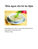 Món ngon cho bé ăn dặm 