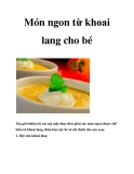 Món ngon từ khoai lang cho bé 