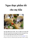 Ngao thực phẩm tốt cho mẹ bầu 