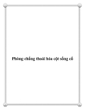 Phòng chống thoái hóa cột sống cổ