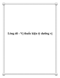 Lòng dê - Vị thuốc kiện tỳ dưỡng vị