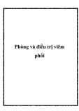 Phòng và điều trị viêm phổi