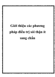 Các phương pháp điều trị sỏi thận ít sang chấn