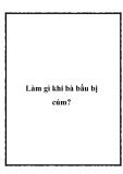 Làm gì khi bà bầu bị cúm?