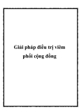 Giải pháp điều trị viêm phổi cộng đồng
