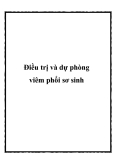 Điều trị và dự phòng viêm phổi sơ sinh
