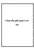 Viêm tiểu phế quản ở trẻ em