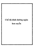 Chế độ dinh dưỡng ngừa hen suyễn